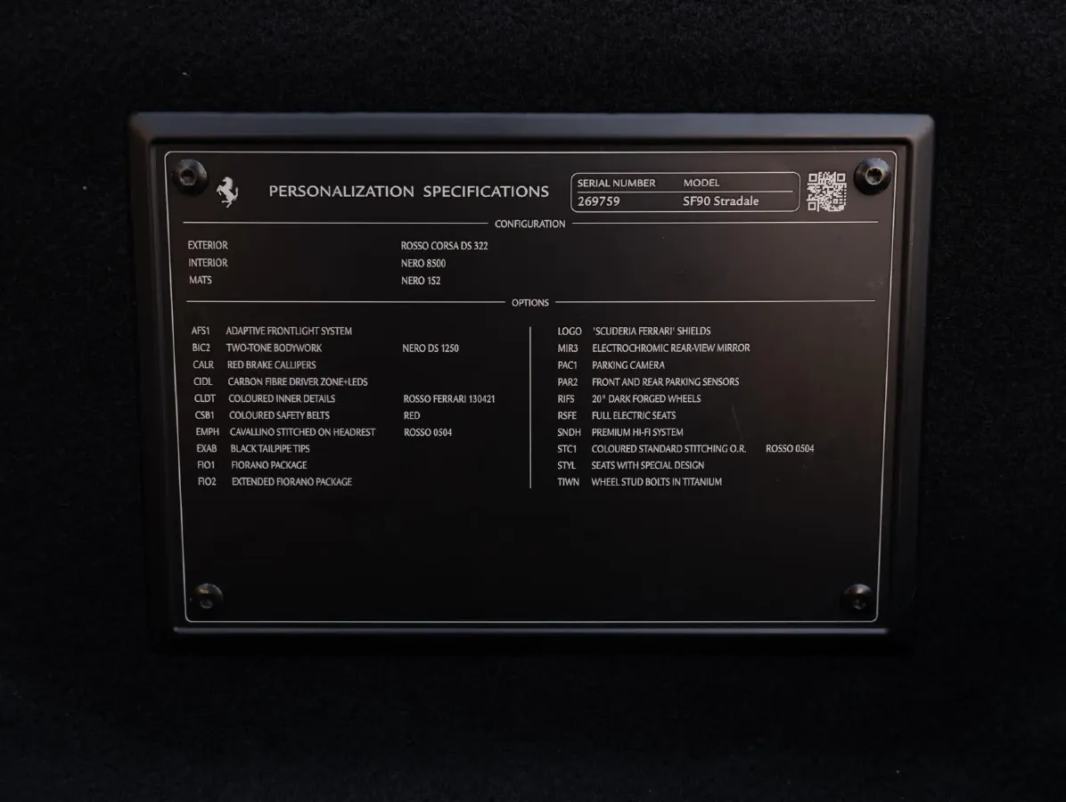 2020 Ferrari SF90 3.9T 781HP V8 8DCT PHEV 7.9KWH,autocango,china used car exporter,china ev exporter,chinese used car exporter,chinese used ev exporter