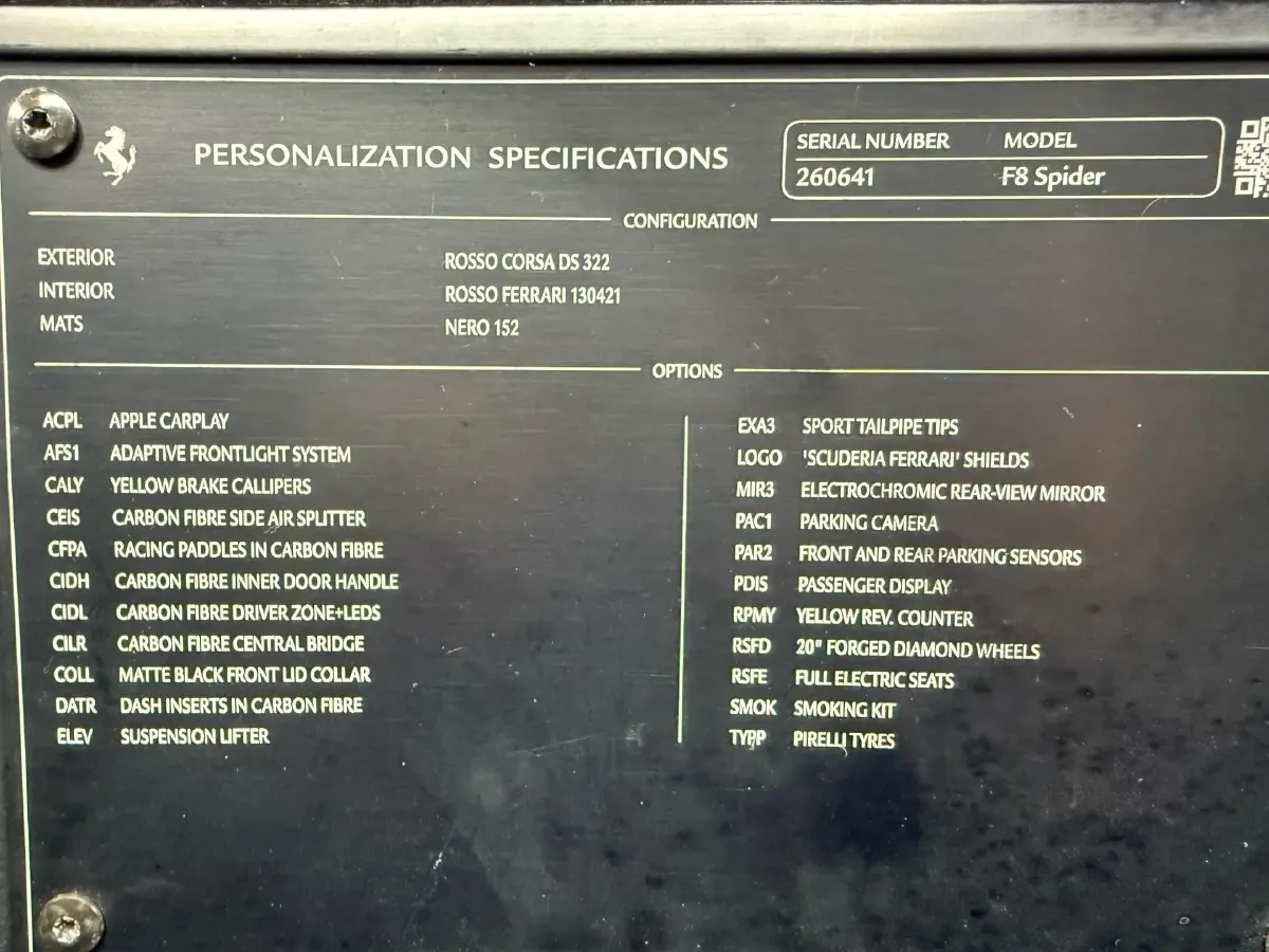 2020 Ferrari F8 3.9T 720HP V8 7DCT,autocango,china used car exporter,china ev exporter,chinese used car exporter,chinese used ev exporter