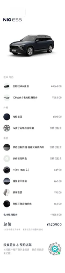 2020 NIO ES8 BEV 100KWH,autocango,china used car exporter,china ev exporter,chinese used car exporter,chinese used ev exporter