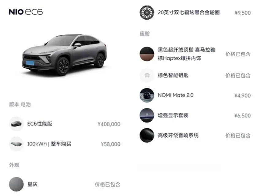 2020 NIO ES6 BEV 100KWH,autocango,china used car exporter,china ev exporter,chinese used car exporter,chinese used ev exporter
