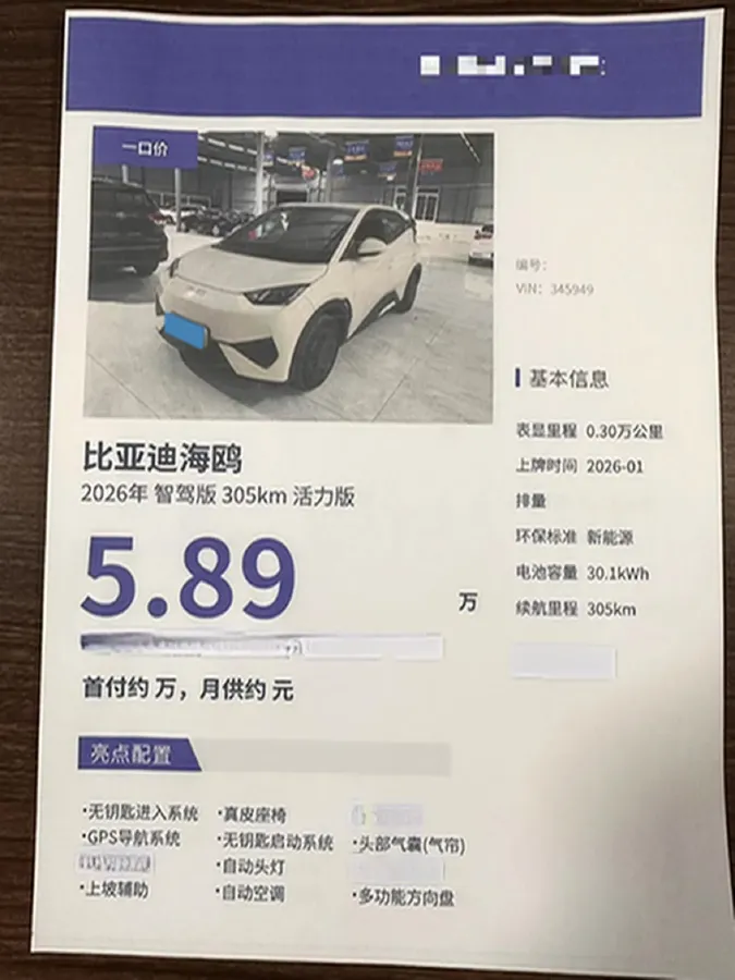 2025 BYD Seagull BEV 30.08KWH,autocango,china used car exporter,china ev exporter,chinese used car exporter,chinese used ev exporter
