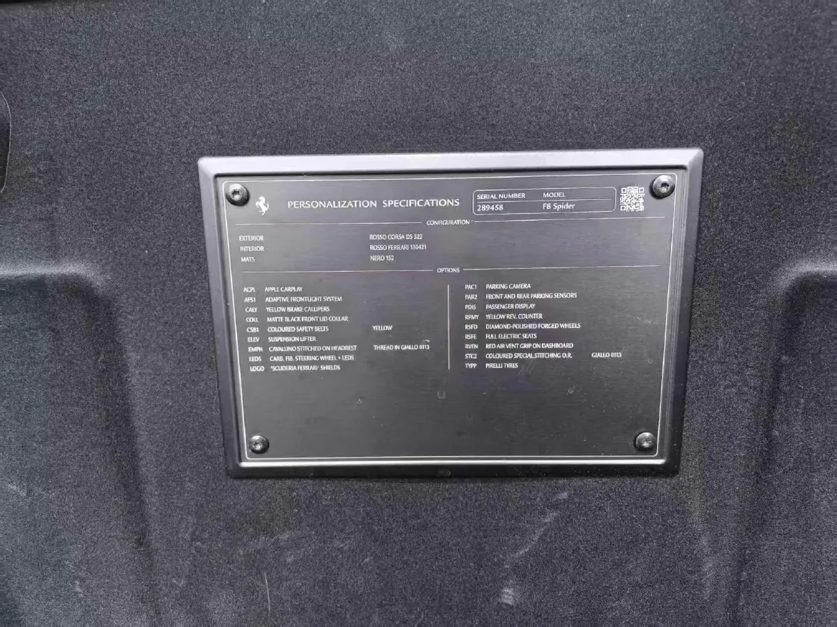 2020 Ferrari F8 3.9T 720HP V8 7DCT,autocango,china used car exporter,china ev exporter,chinese used car exporter,chinese used ev exporter