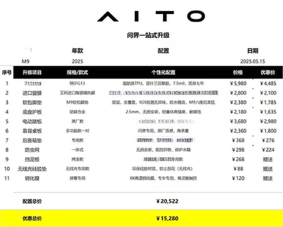 2025 AITO AITO M9 REEV 160HP REEV 52KWH,autocango,china used car exporter,china ev exporter,chinese used car exporter,chinese used ev exporter
