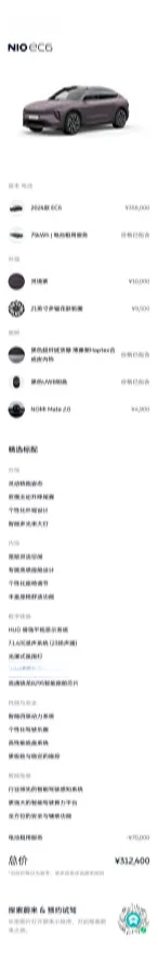 2024 NIO EC6 BEV 75KWH,autocango,china used car exporter,china ev exporter,chinese used car exporter,chinese used ev exporter