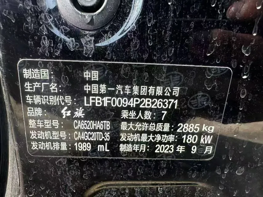 2023 HongQi HQ9 2.0T 252HP L4 8AT,autocango,china used car exporter,china ev exporter,chinese used car exporter,chinese used ev exporter