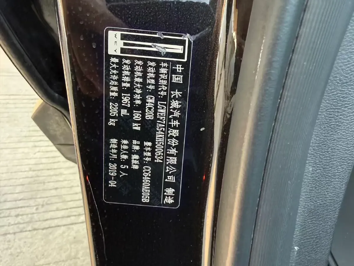 2019 WEY VV6 2.0T 224HP L4 7DCT,autocango,china used car exporter,china ev exporter,chinese used car exporter,chinese used ev exporter