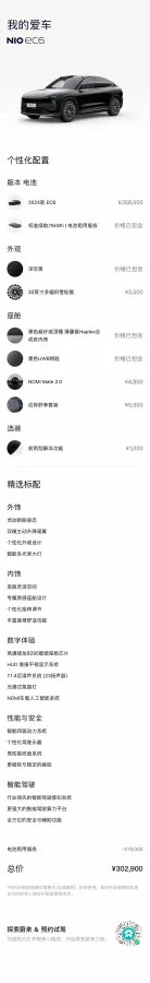 2024 NIO EC6 BEV 75KWH,autocango,china used car exporter,china ev exporter,chinese used car exporter,chinese used ev exporter