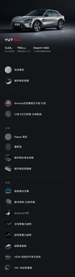 2025 MI YU7 BEV 101.7KWH,autocango,china used car exporter,china ev exporter,chinese used car exporter,chinese used ev exporter